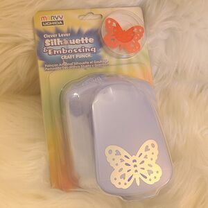 Marvy Uchida Clever Lever Silhouette & Embossing Craft Punch – Butterfly NEW